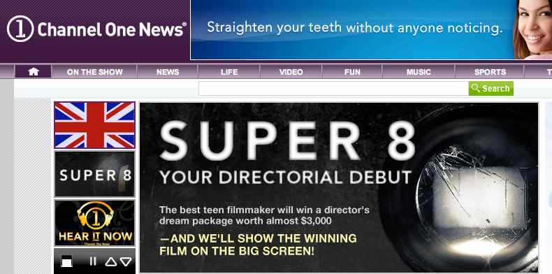 Channel One News advertises unrated Super 8