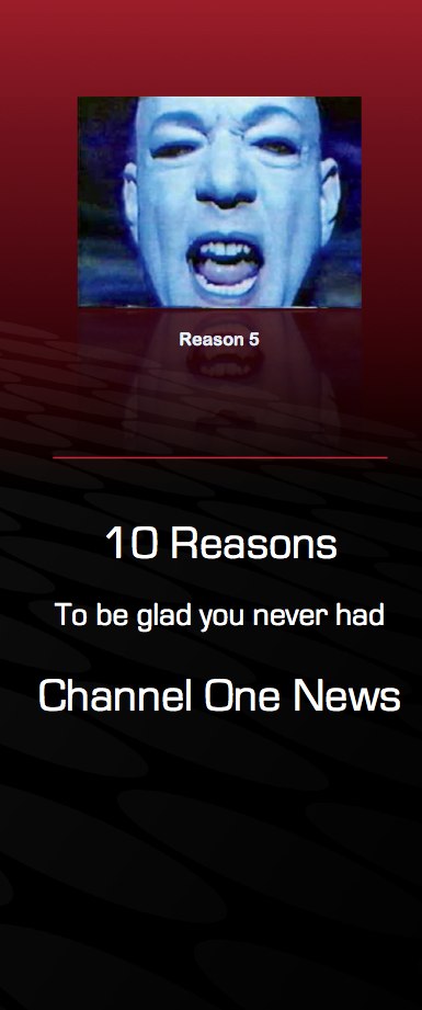 Channel One News Hall of Shame: Ten Reasons (2008 PDF)