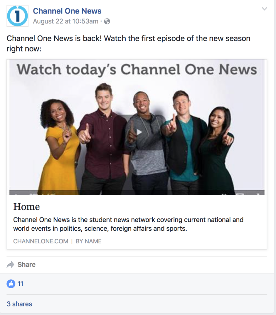 Channel One is back. Few young people care.