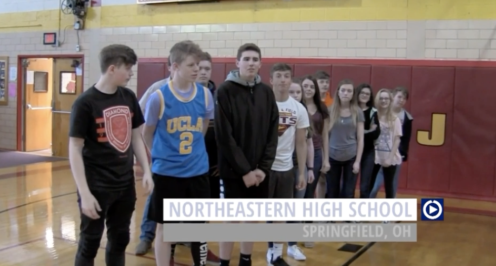 Northeastern High School (OH) goes gaga over Channel One.