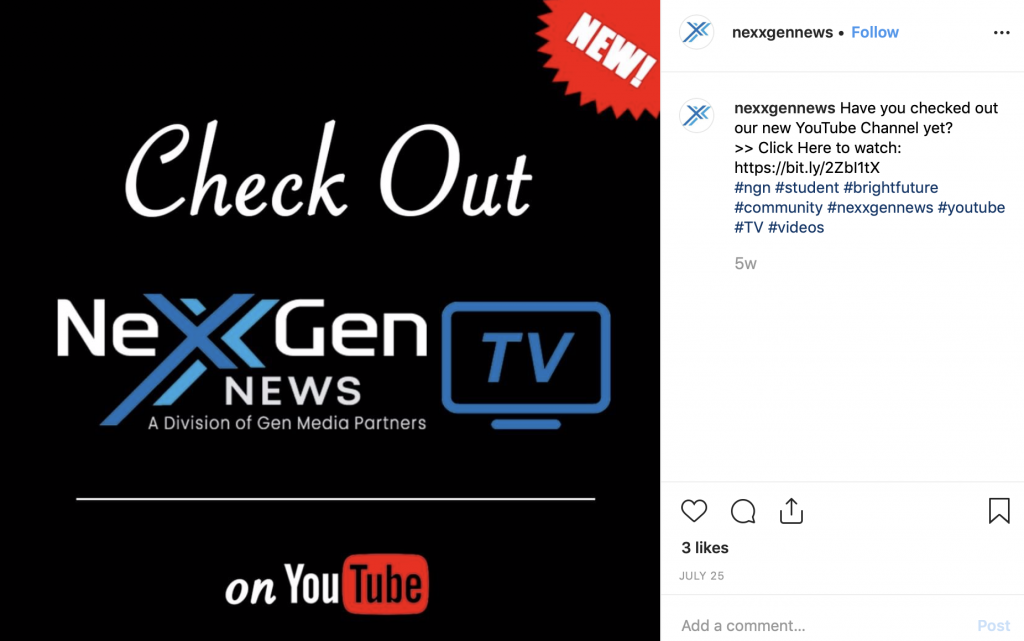 Let’s get NexxGen News up to 10 likes.